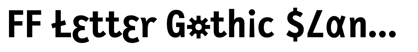 FF Letter Gothic Slang Std Text Bold